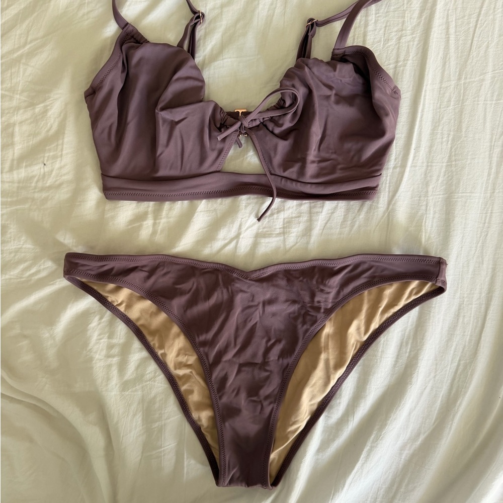 Shade & Shore Plum Two-Piece Bikini Set